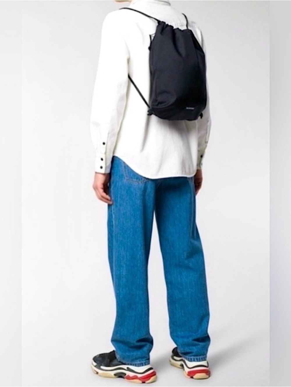Balenciaga Black Drawstring | Backpack Gym Sack